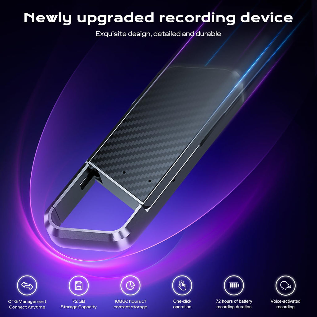 Voice Activated Recorder with Noise Reduction Portable Audio Recorder V988