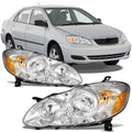 Chrome Amber Headlight Assembly Set S221230