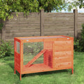 2-Tier Solid Pine Wood Rabbit Hutch Z793805