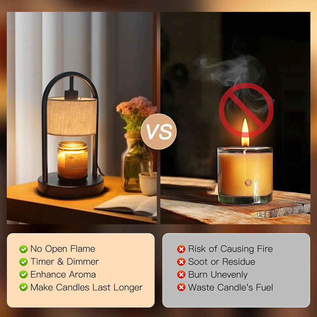 Dimmable Candle Warmer Lamp with Timer and 2 Bulbs G2287
