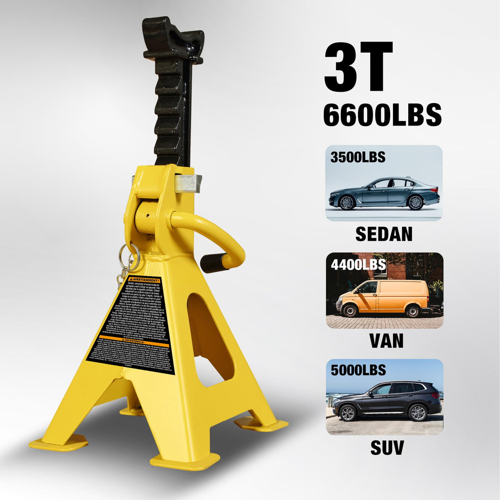 3 Ton Steel Car Jack Stands 1 Pair Y9060