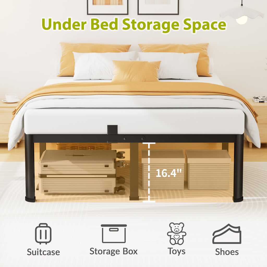 18 Inch Queen Size Metal Platform Bed Frame L7906