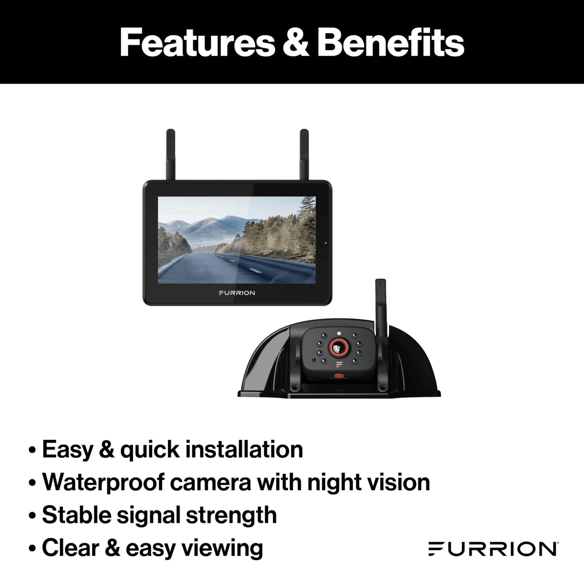 Wireless RV Observation System 7" Monitor K7838