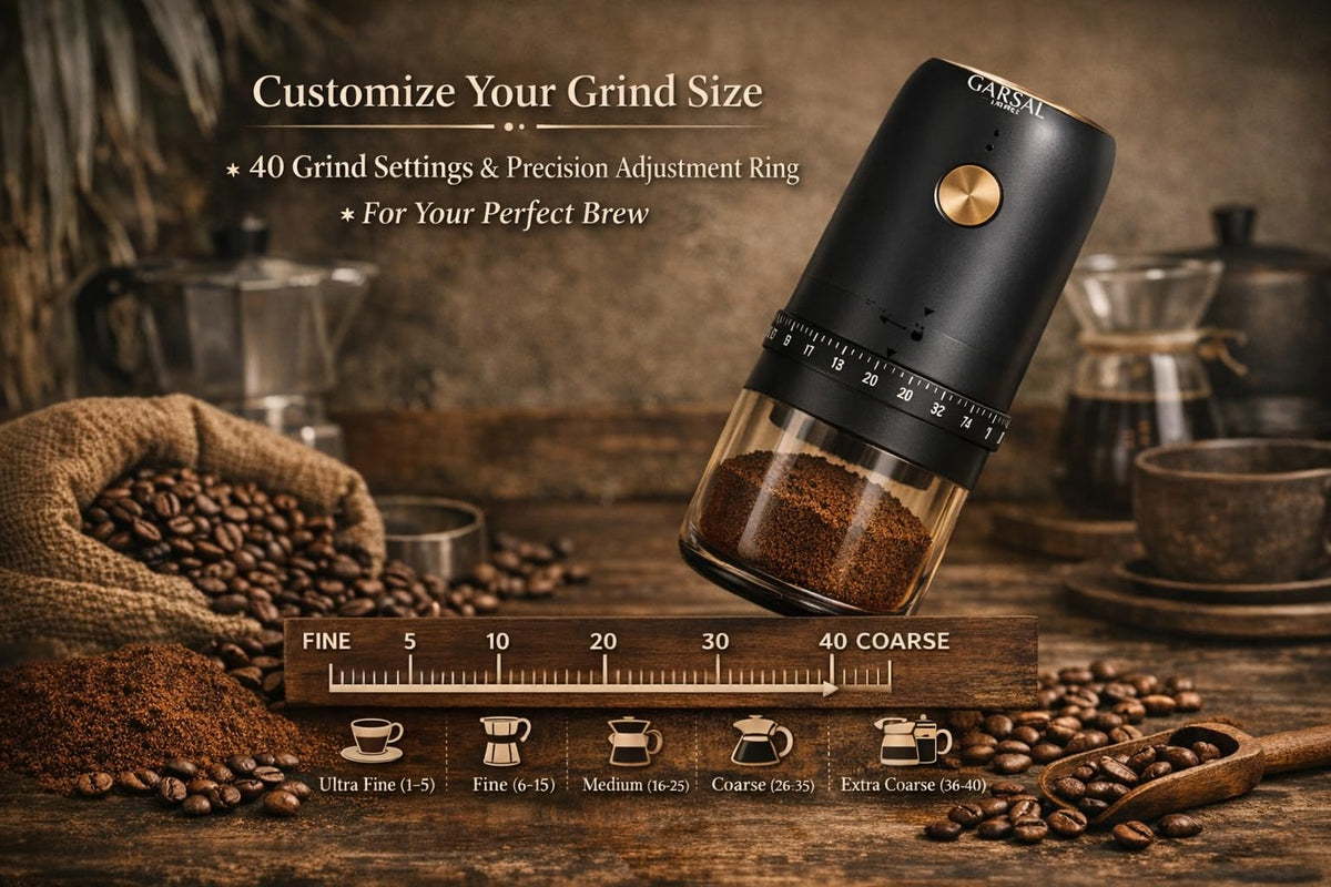 Electric Burr Coffee Grinder with 40 Grind Settings D251