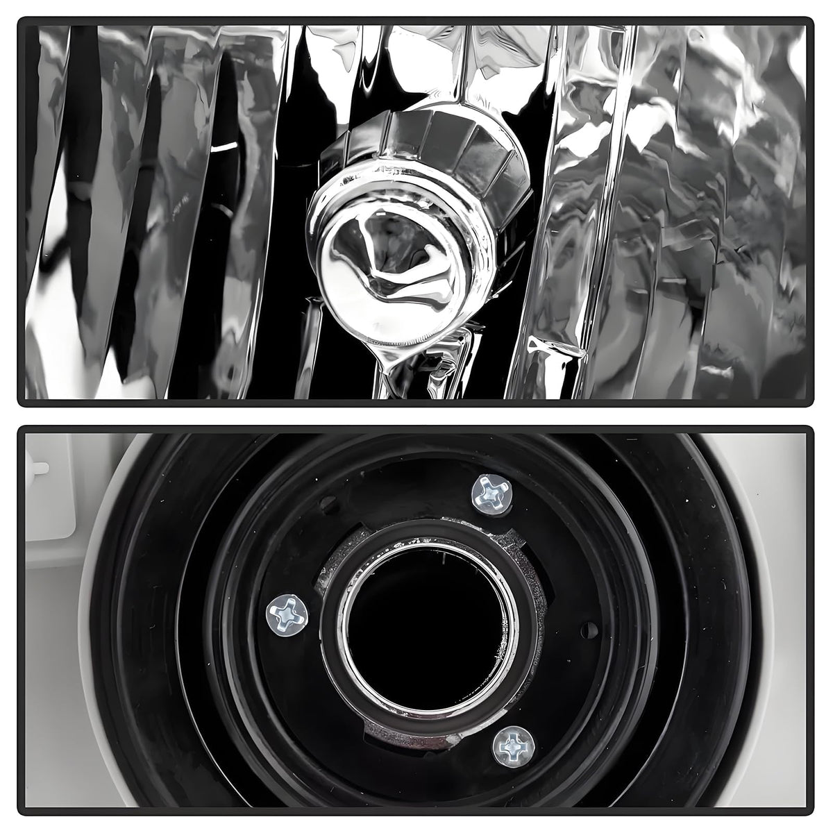 Chrome Amber Headlight Assembly Set S221230