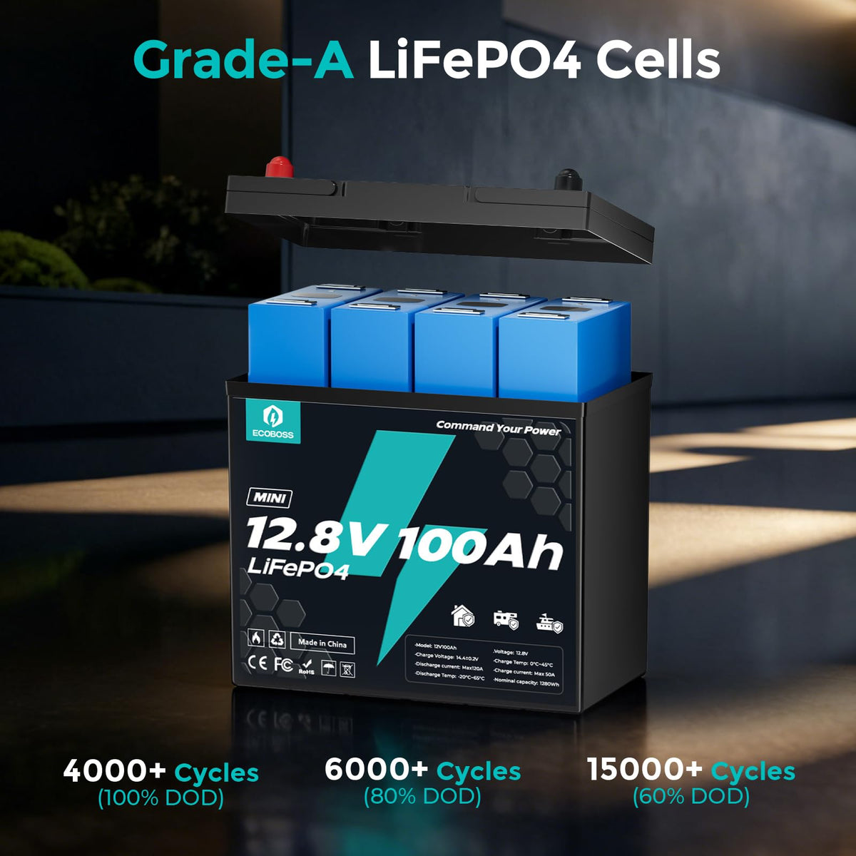 12V 100Ah Mini Lithium Battery M541301