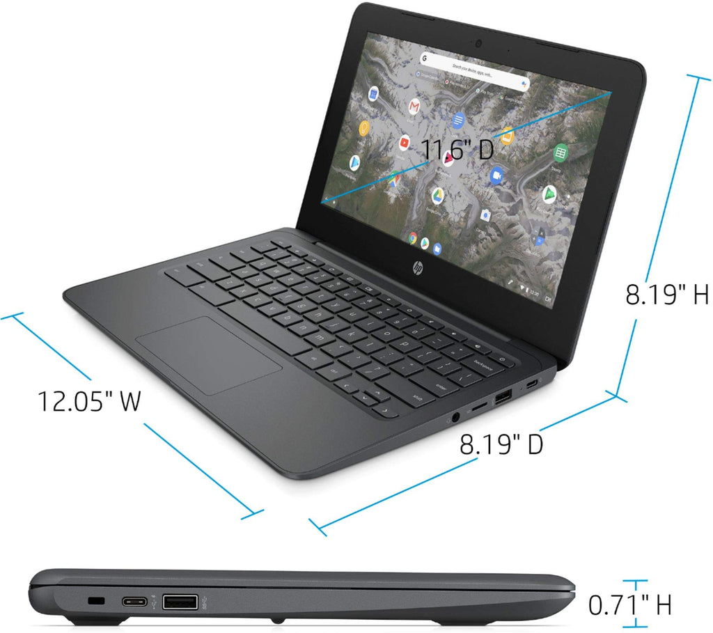 11.6" HD Chromebook, Intel Celeron N3350, 4GB LPDDR2, 32GB eMMC, Chrome OS, Ash Gray L99685