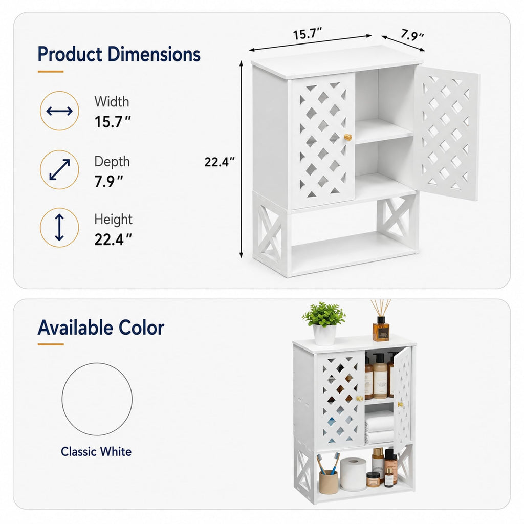 Bathroom Medicine Cabinet with 2 Doors L3337