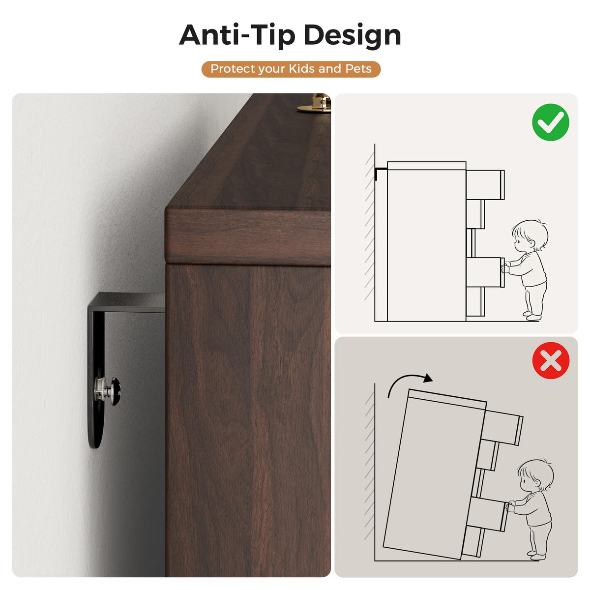 Brown 5 Drawer Dresser X96587