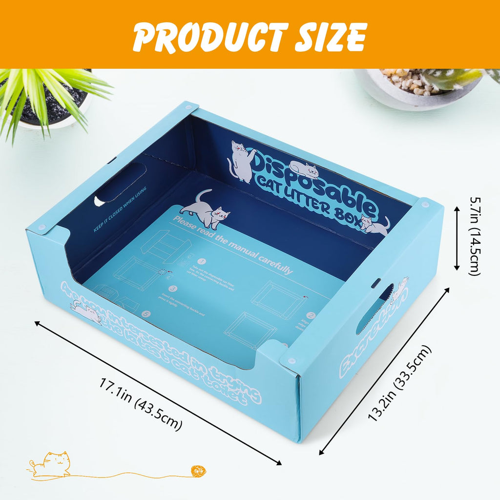 3 Pack Disposable Cat Litter Boxes O658650