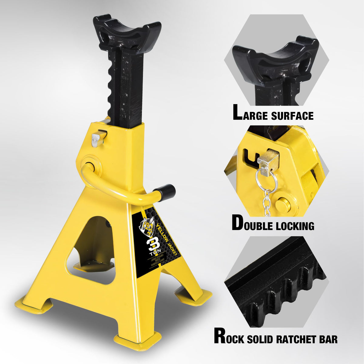 3 Ton Steel Car Jack Stands 1 Pair Y9060