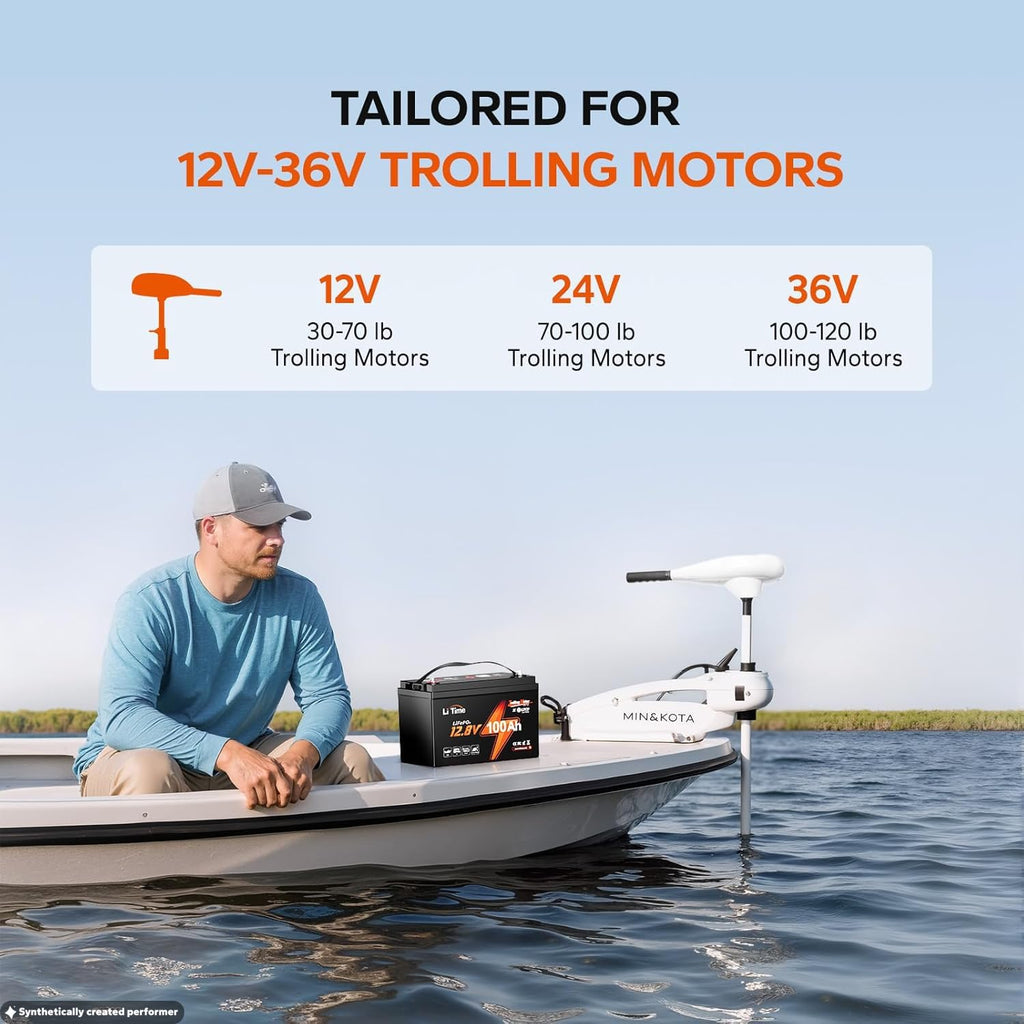 12V 100Ah LiFePO4 Trolling Motor Battery S4278