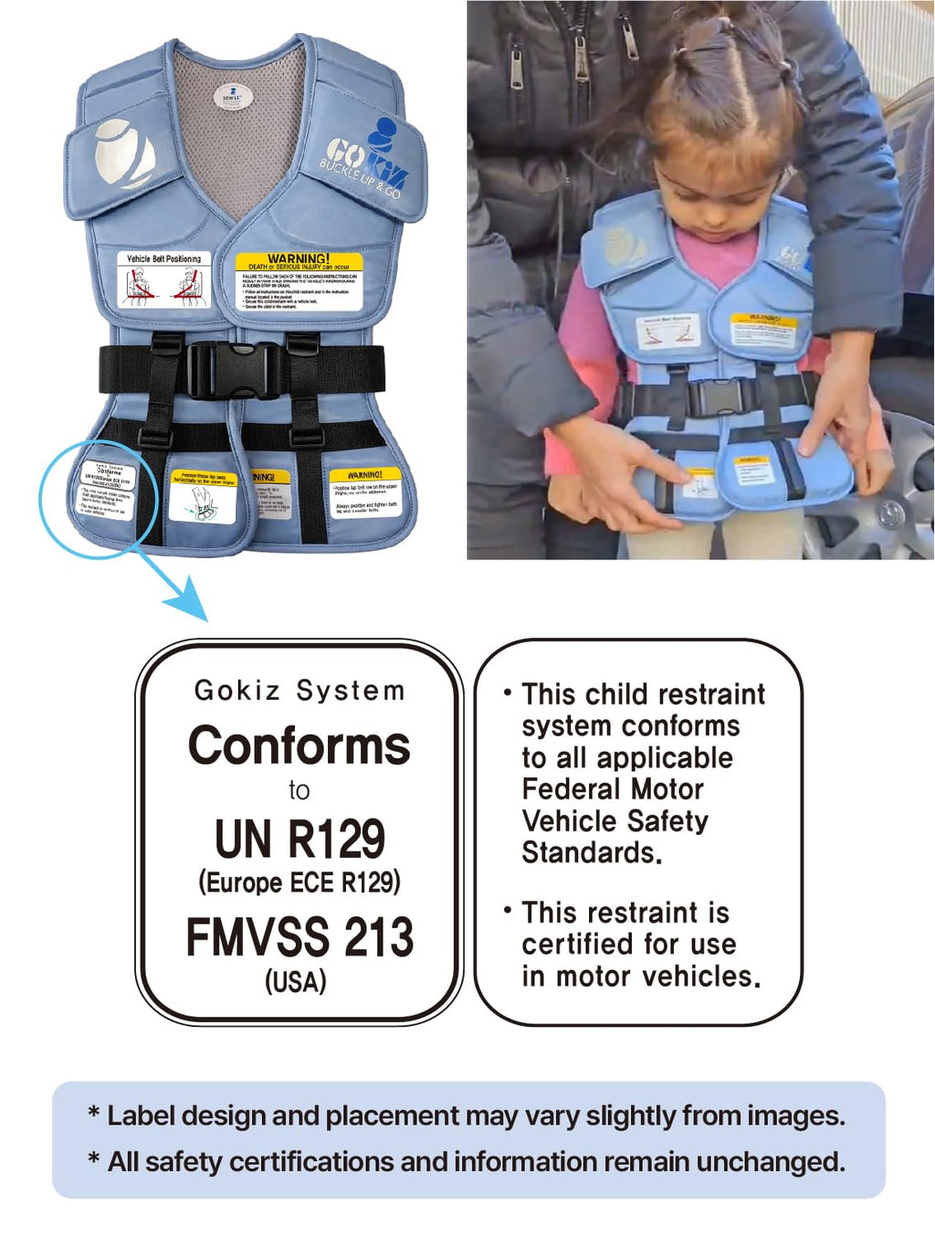Lightweight Portable Child Restraint Vest Z499