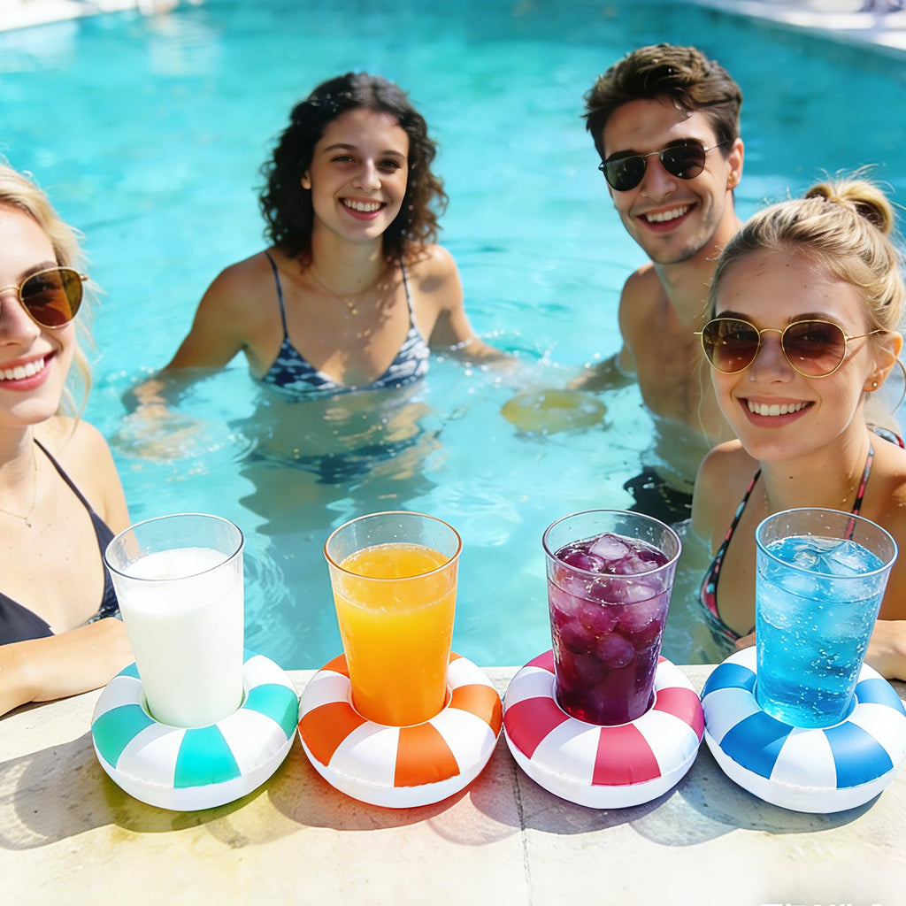 Stripe 4 Pack Inflatable Drink Holder S733682