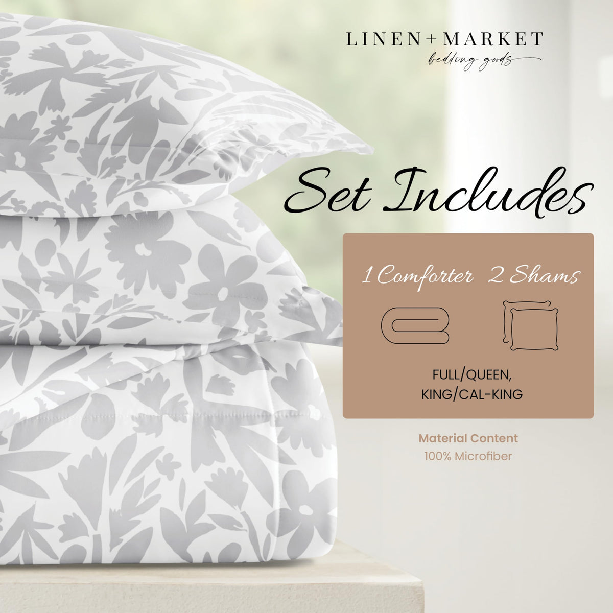 King 3 Piece Down Alternative Comforter Set C3457