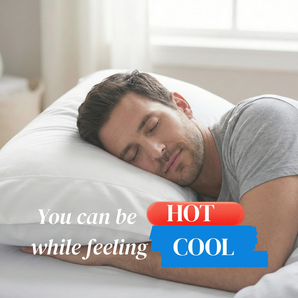 King Size Soft Down Alternative Bed Pillows with Cooling Pillowcases P377