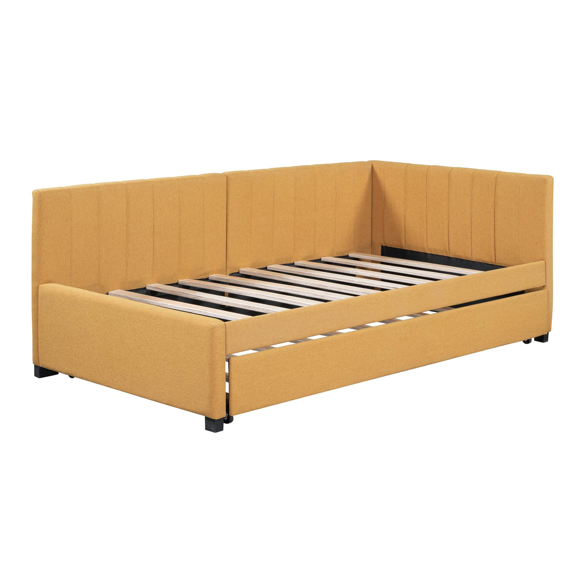 Twin Size Linen Upholstered Daybed with Trundle S545