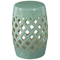 Ceramic Garden Stool Outdoor Stool Green E21059