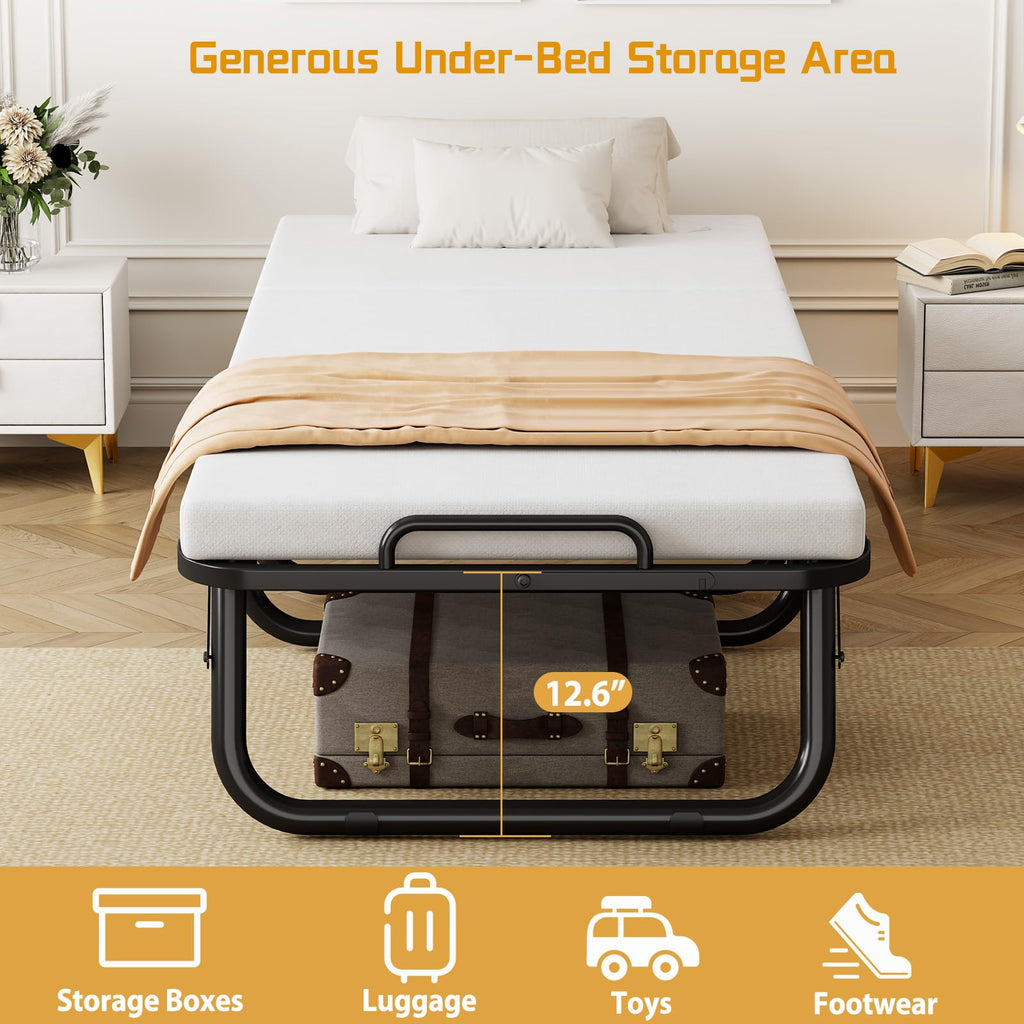 Folding Bed on Wheels Z755470