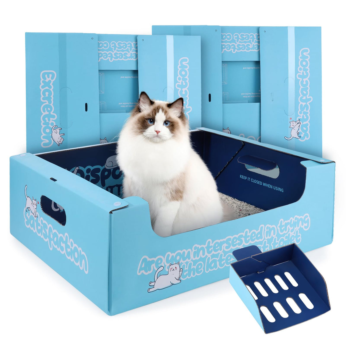 3 Pack Disposable Cat Litter Boxes O658650