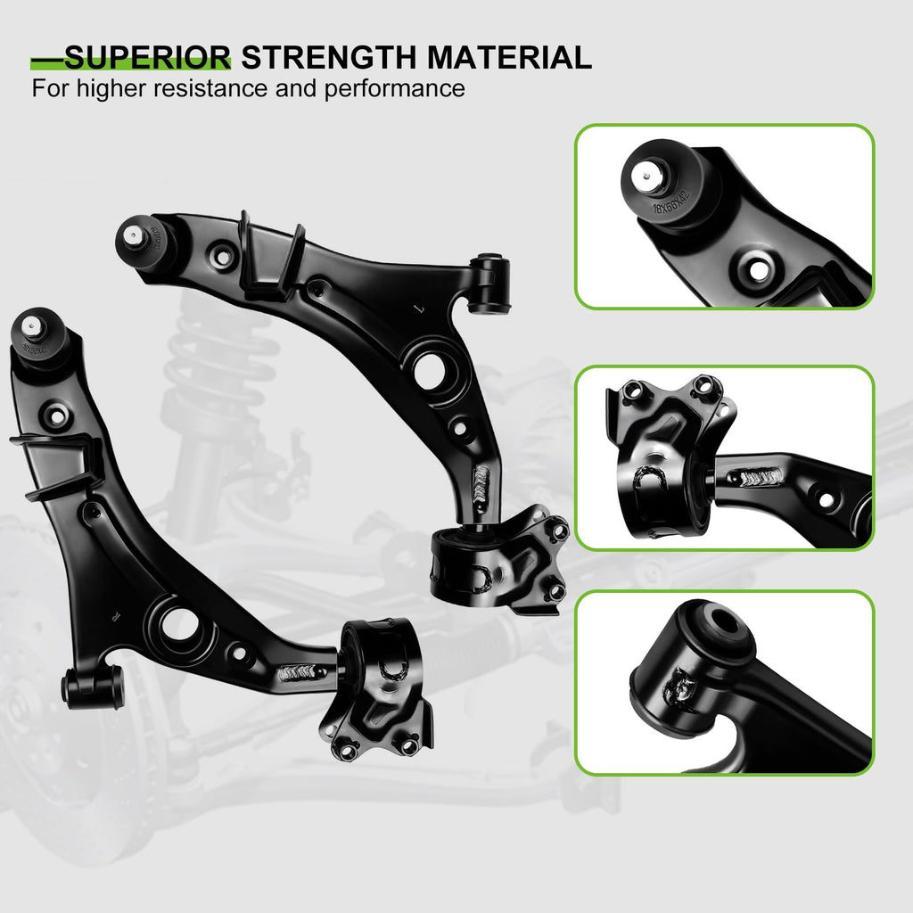 6pcs Front Suspension Kit Control Arm Ball Joint Tie Rod End Sway Bar Link G762