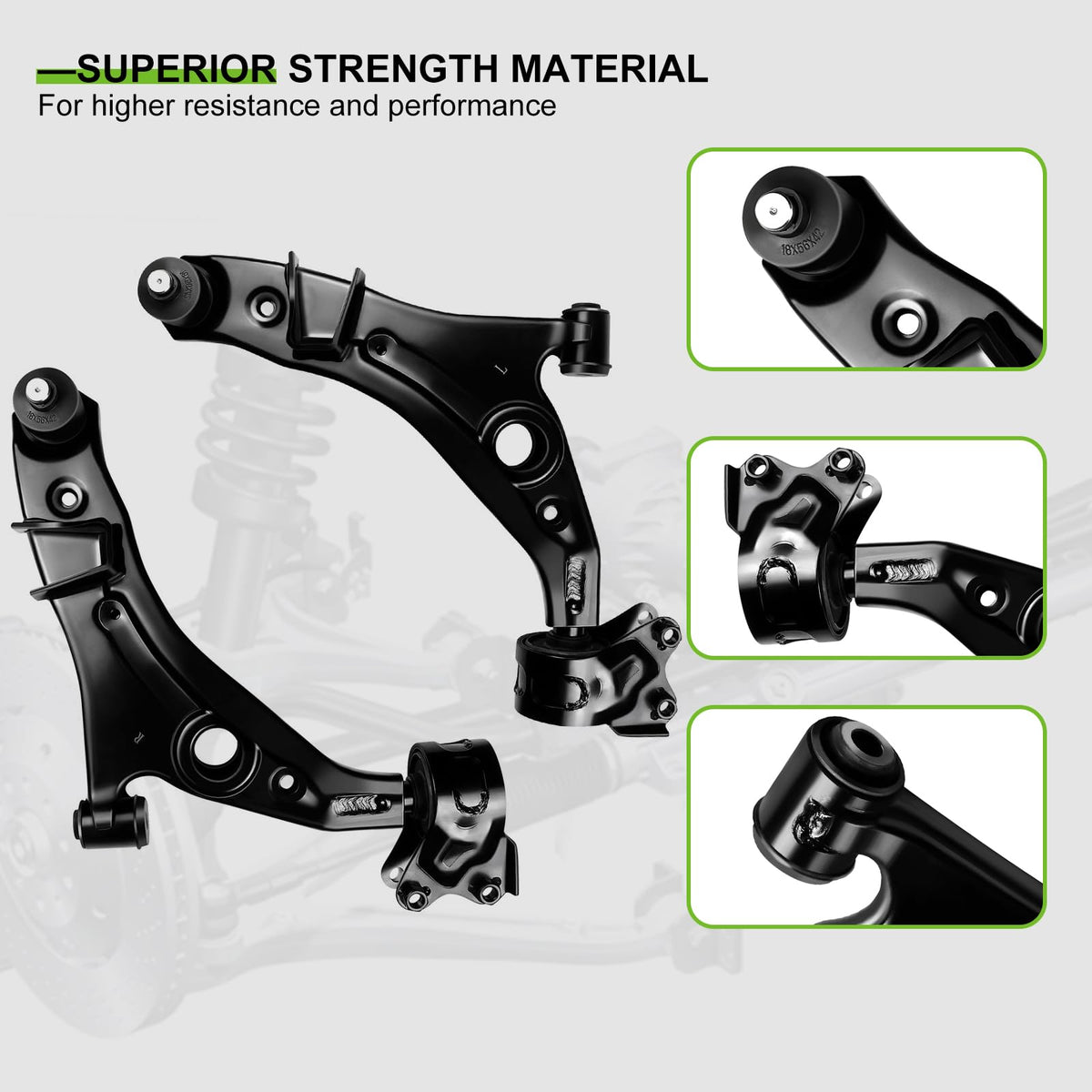 6pcs Front Suspension Kit Control Arm Ball Joint Tie Rod End Sway Bar Link G762