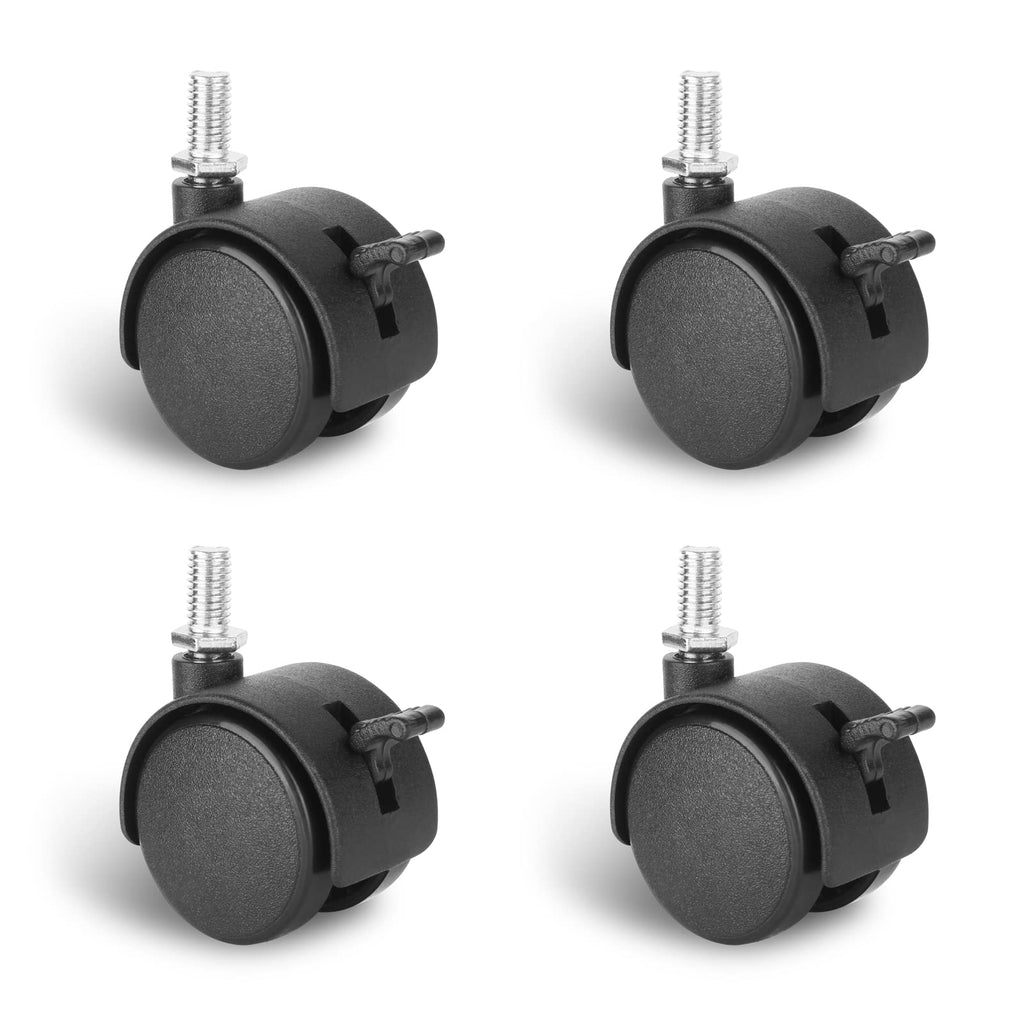 1.5 Inch Swivel Stem Caster Wheels with Locking Brake 4 Pack P758868