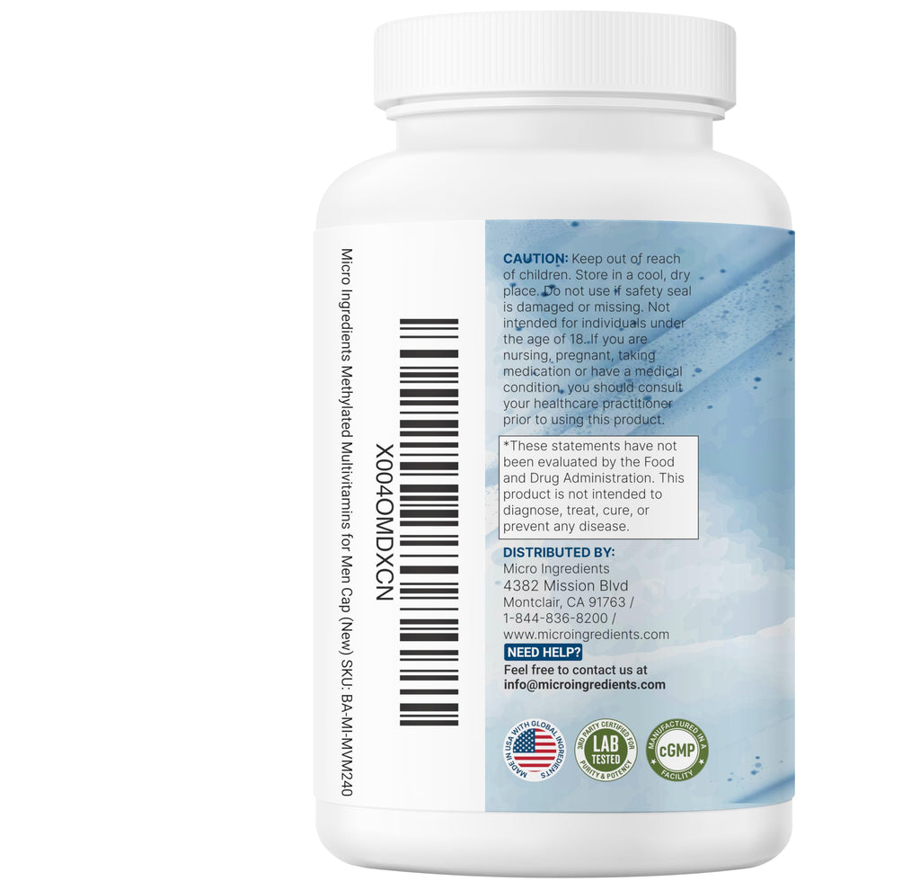 240 Capsules Multivitamin with B Complex & Methylfolate Q9834