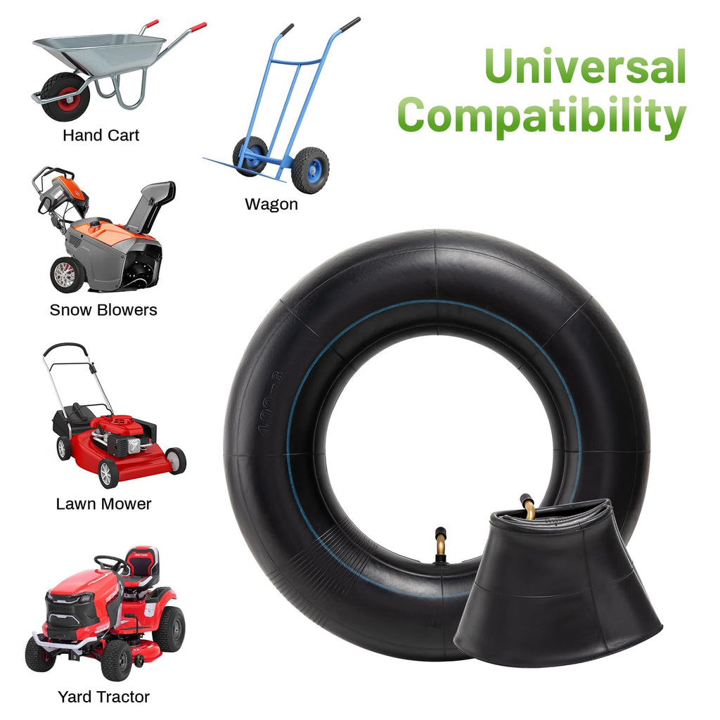 4.80/4.00-8 Replacement Tire Inner Tube with TR87 Angled Valve Pack of 2 H296