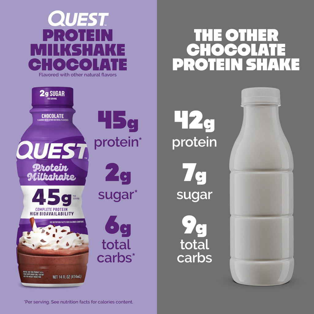 Chocolate Protein Shake, 45g Protein, 12 Count Z613480