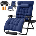 Oversized Blue Zero Gravity Chair with Cushion and Cup Holder X439959