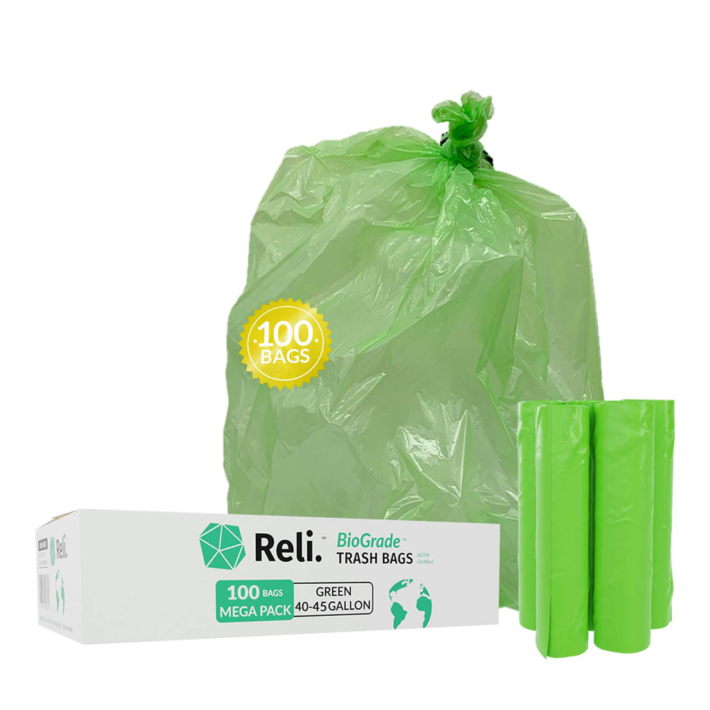 Biodegradable 40-45 Gallon Trash Bags 100 Count L455
