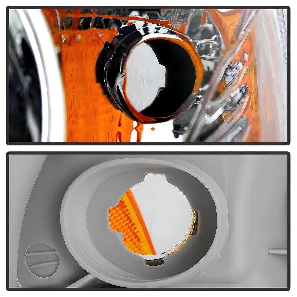Chrome Amber Headlight Assembly Set S221230