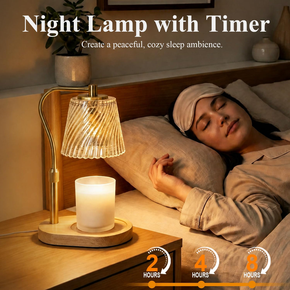 Candle Warmer Lamp with Timer and Dimmable O57431