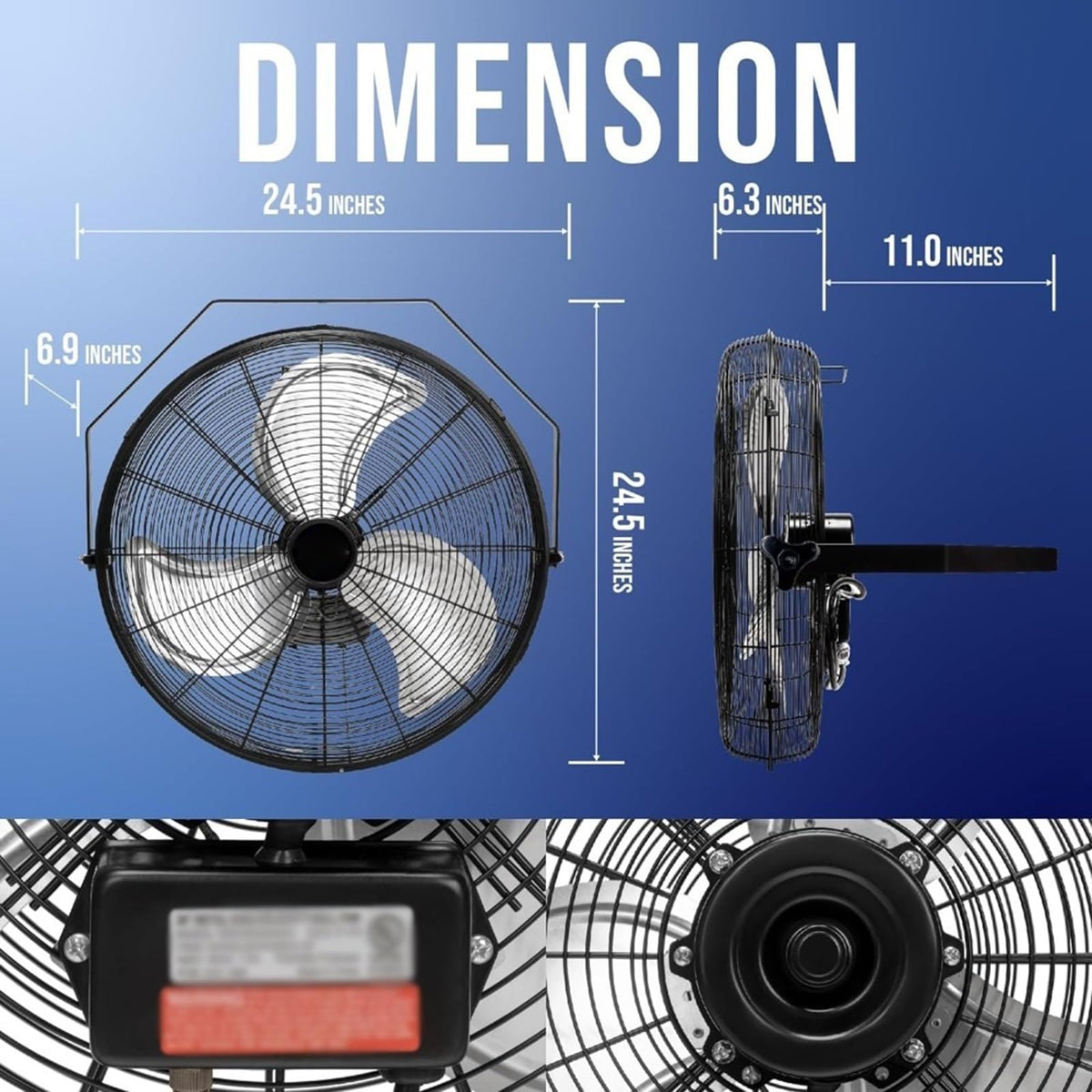20 Inch 3 Speed Metal Floor Fan R3826