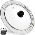 13 Inch Stainless Steel and Tempered Glass Pan Lid B233