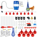 57 Pcs Automatic Chicken Waterer System Set with 8 Water Cups M592