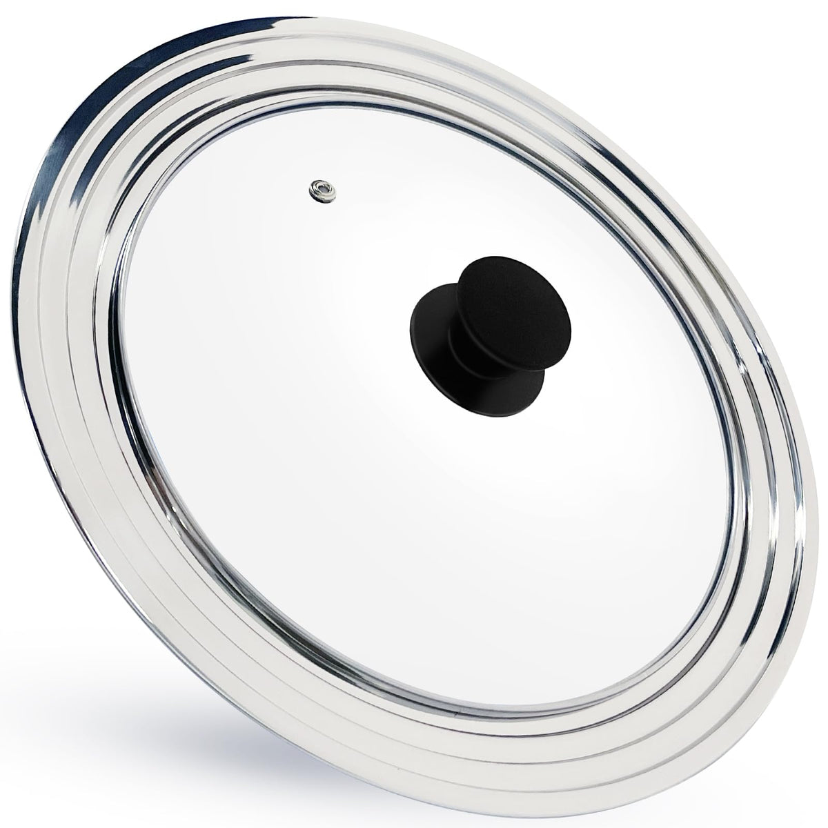 13 Inch Stainless Steel and Tempered Glass Pan Lid B233