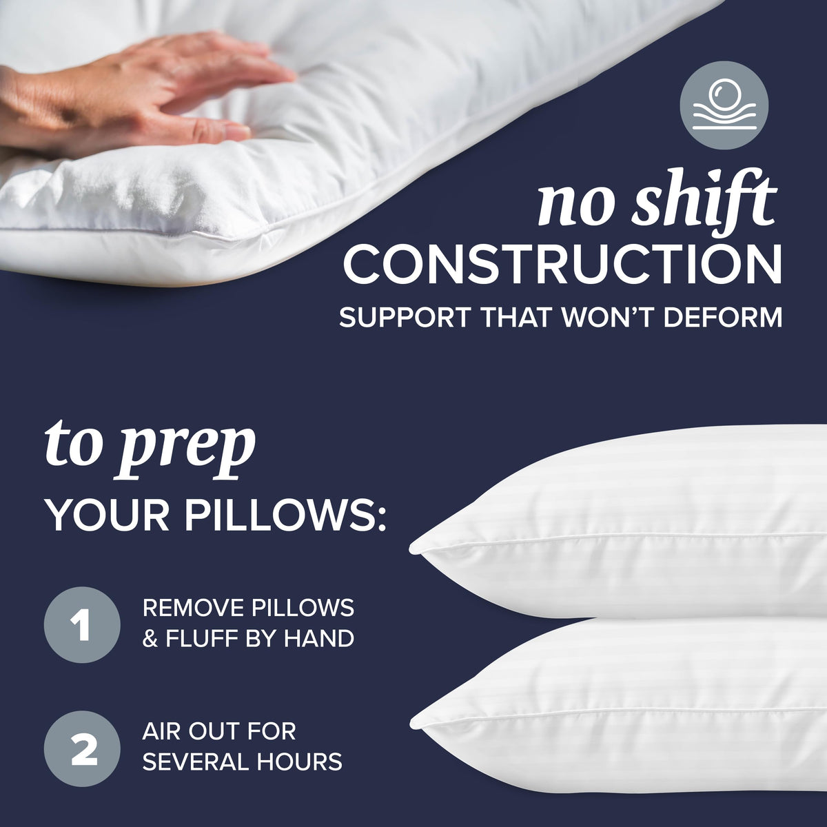 King Size Soft Down Alternative Bed Pillows with Cooling Pillowcases P377