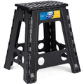 18" Non-Slip Folding Step Stool 300 lbs Black X3161