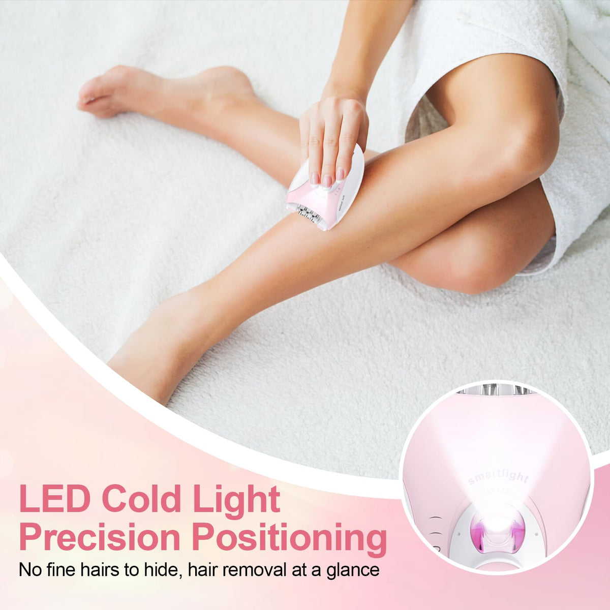 2 Speeds Rechargeable Epilator with LED Light C528