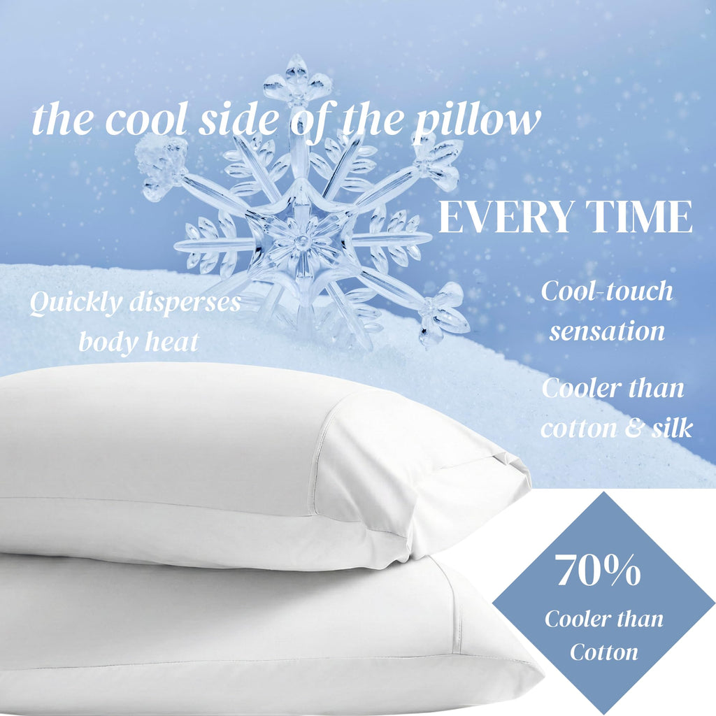 King Size Soft Down Alternative Bed Pillows with Cooling Pillowcases P377