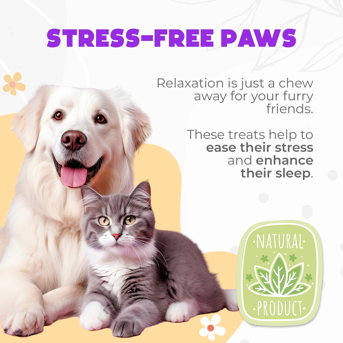 Chicken Flavor 60 Count Calming Chews for Dogs A101