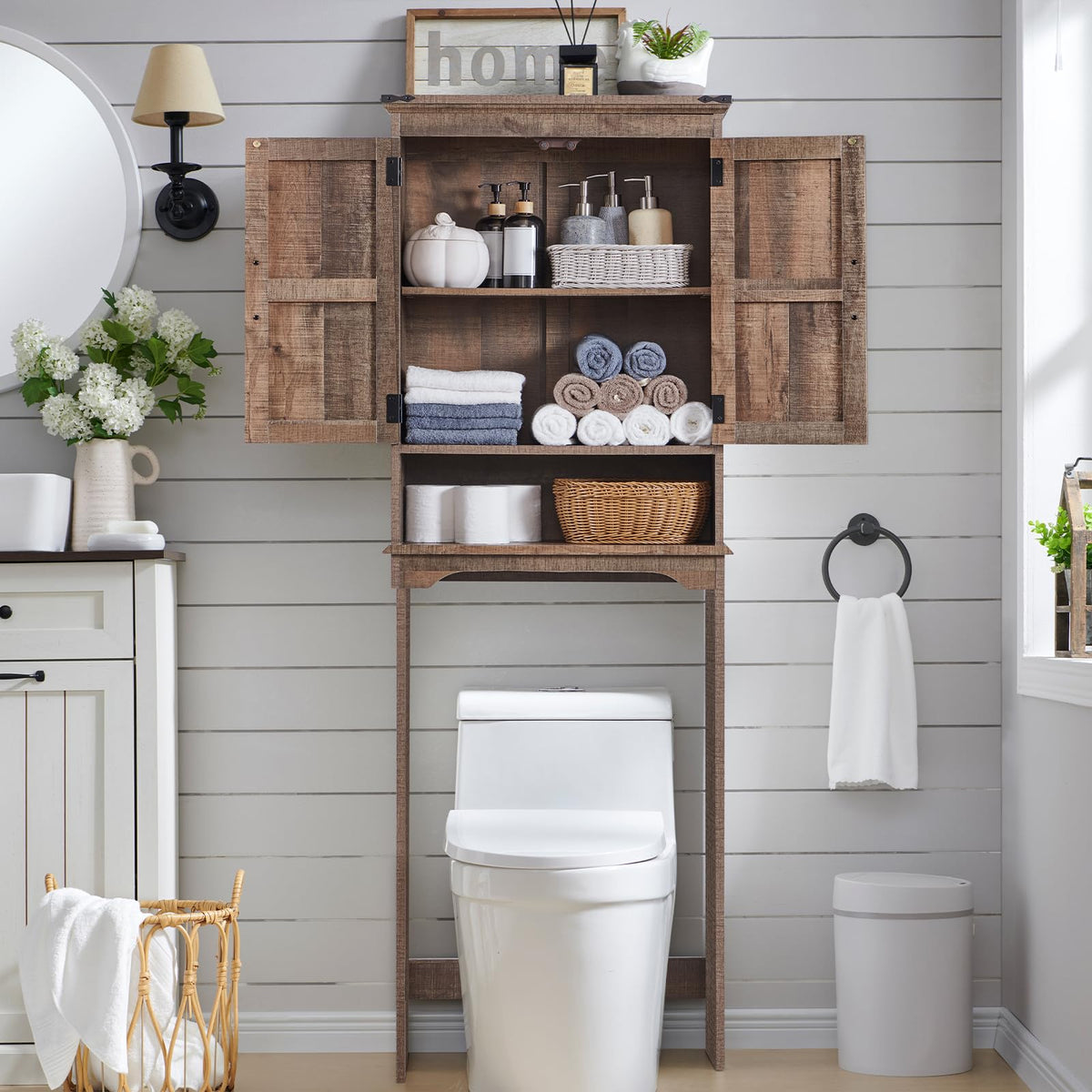 67" Over Toilet Storage Bathroom Cabinet B376658