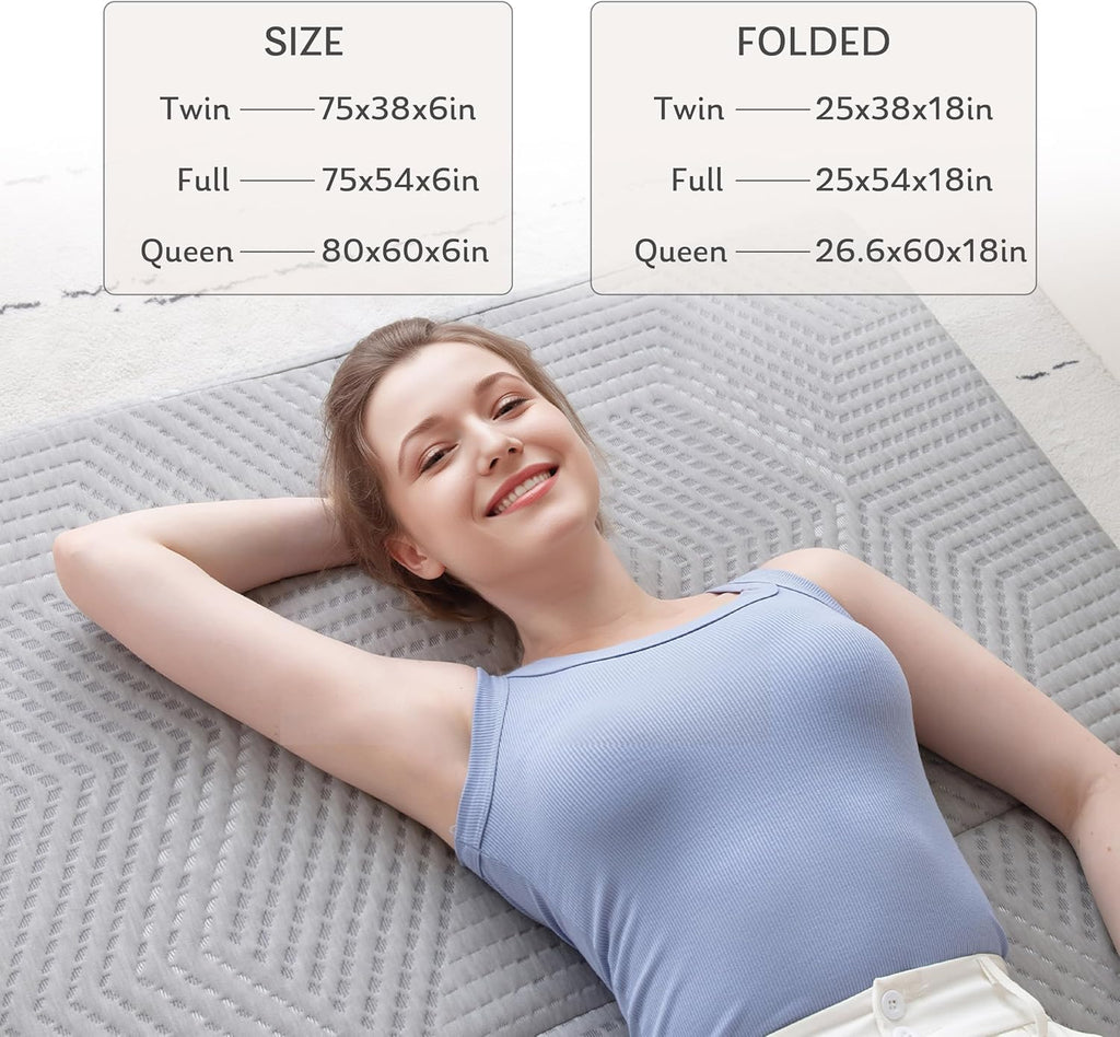 6 inch Twin Memory Foam Folding Mattress T439