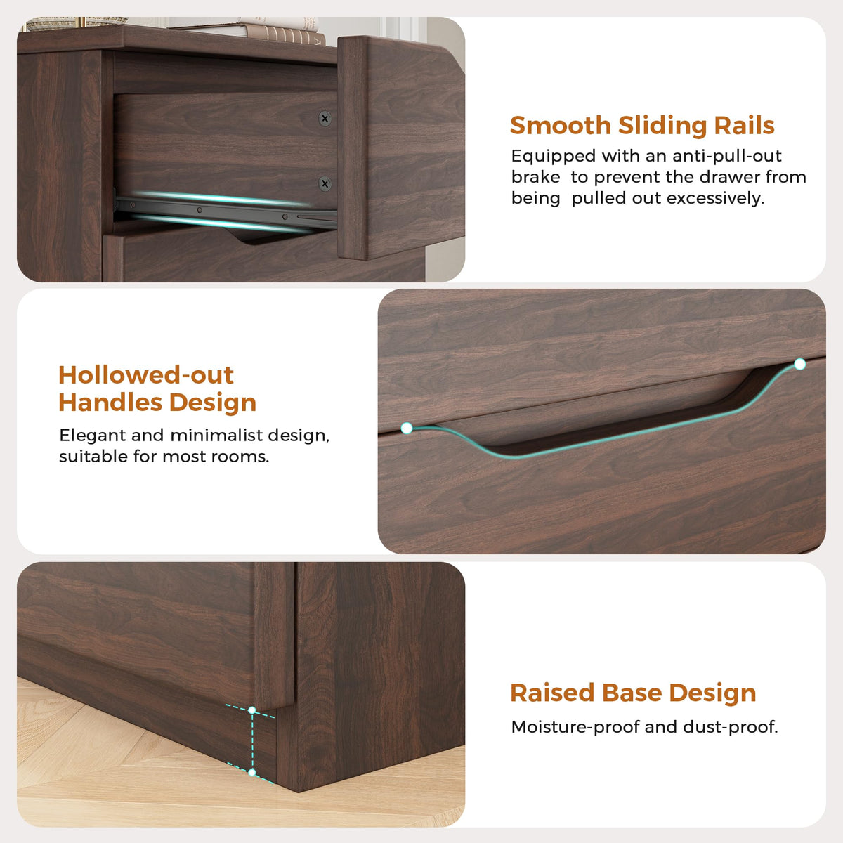 Brown 5 Drawer Dresser X96587