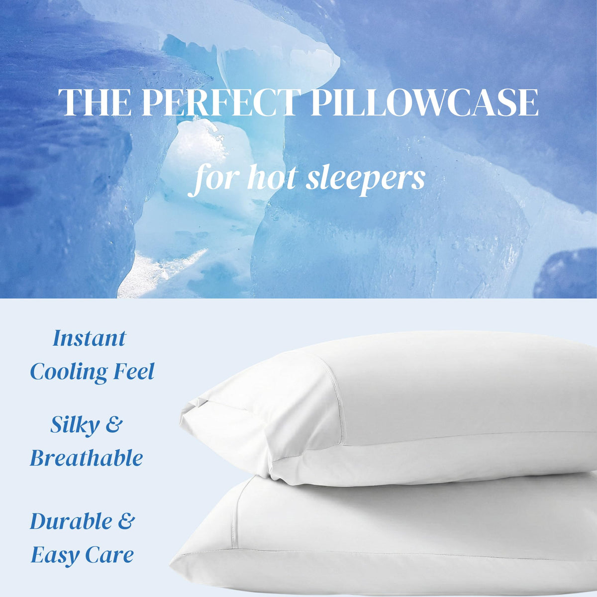 King Size Soft Down Alternative Bed Pillows with Cooling Pillowcases P377