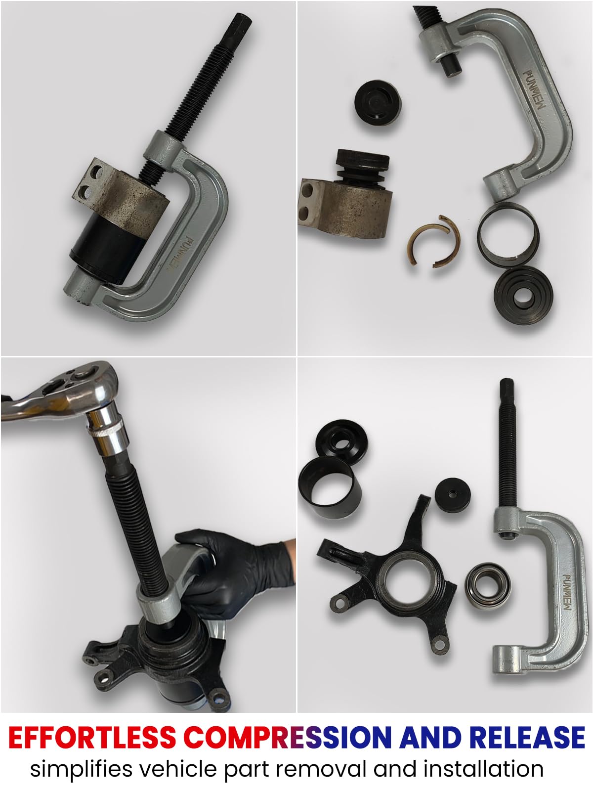 10 pcs Ball Joint Press & U Joint Removal Tool Kit with 4 * 4 Adapters A8730
