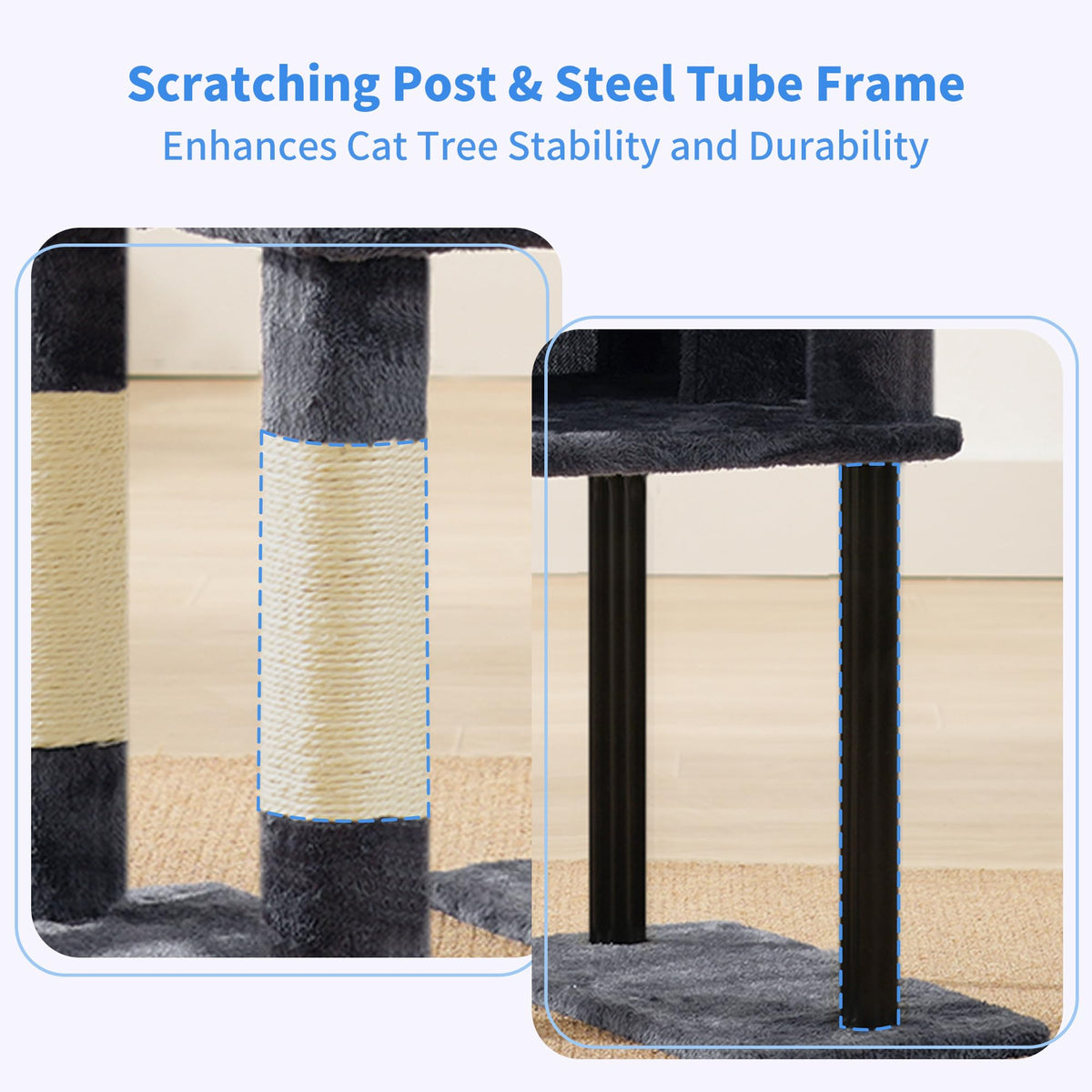 49.2 inch Cat Tree with Toy M886