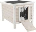 Weatherproof Cat House with Raised Floor and Asphalt Roof Z48949